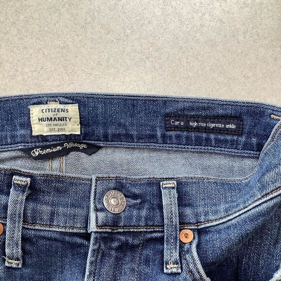 Citizens Of Humanity Cara High Rise Cigarette Ankle 24 Ankara - Picture 5 of 7